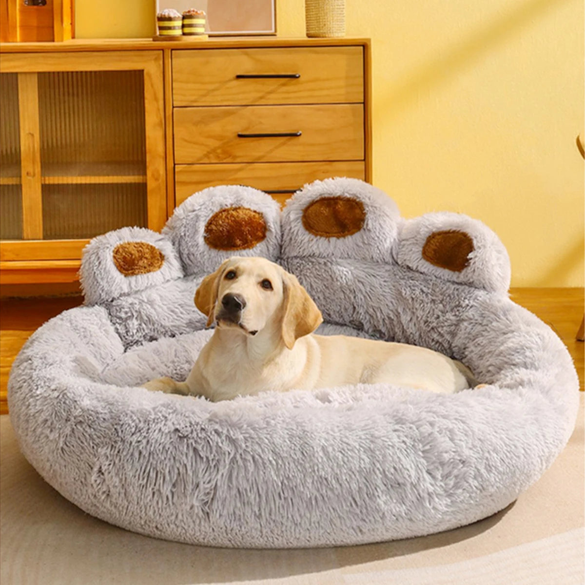 DeepSleepComfort™ Fluffy Dog Bed